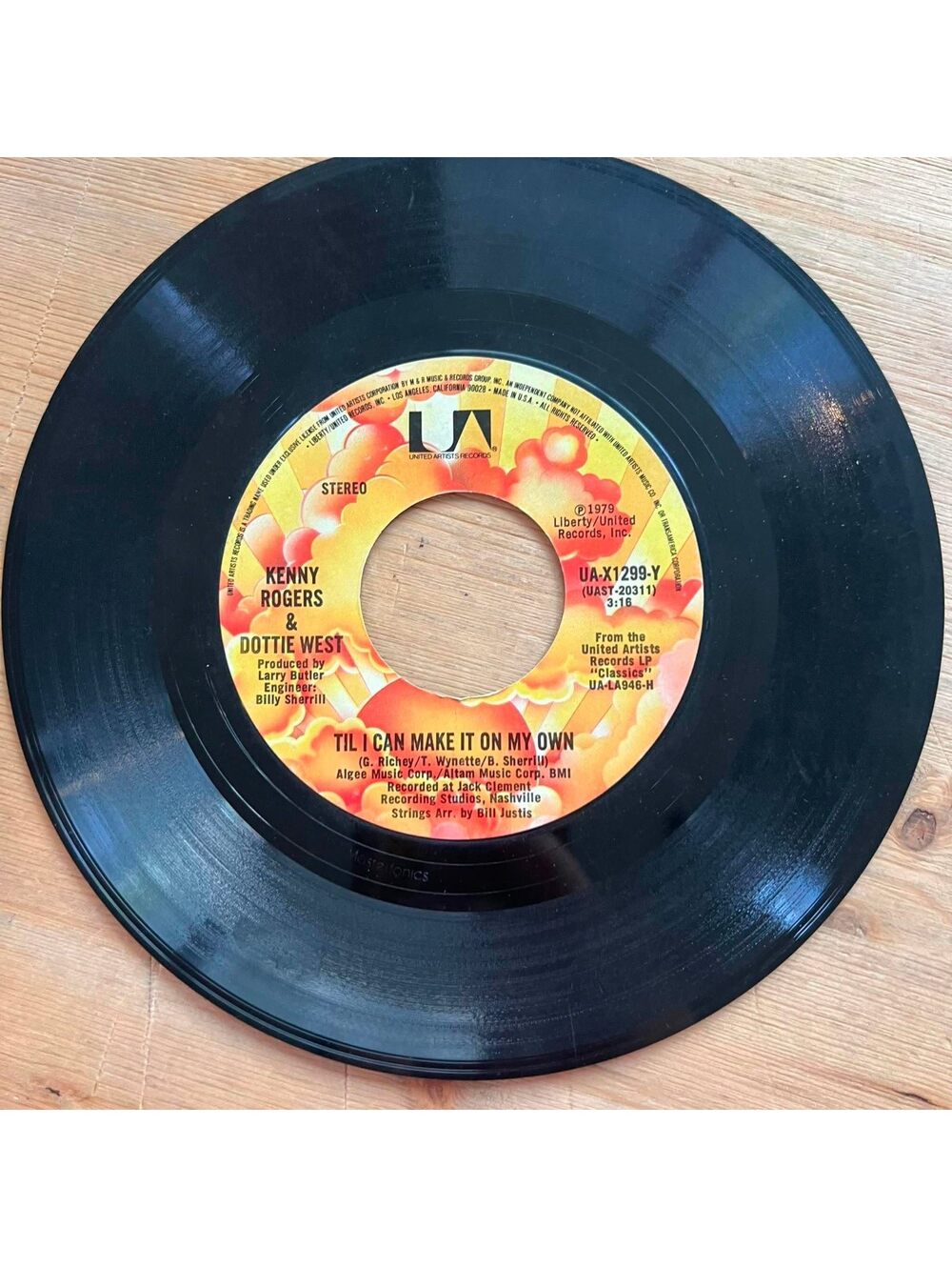 Kenny Rogers & Dottie West - Til I can make it on my Own 45rpm VG+ R89